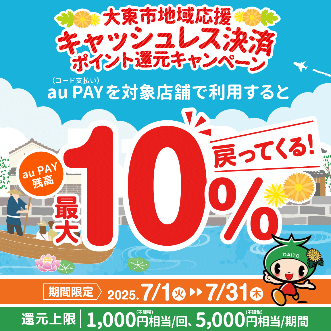 大東市×au PAYキャンペーン
