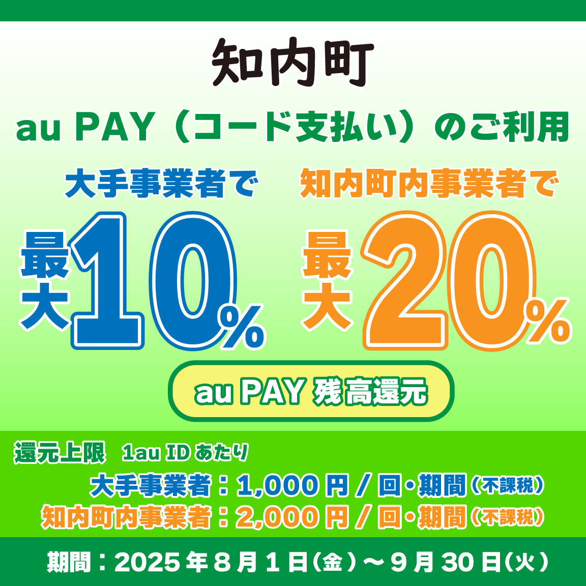 知内町×au PAYキャンペーン