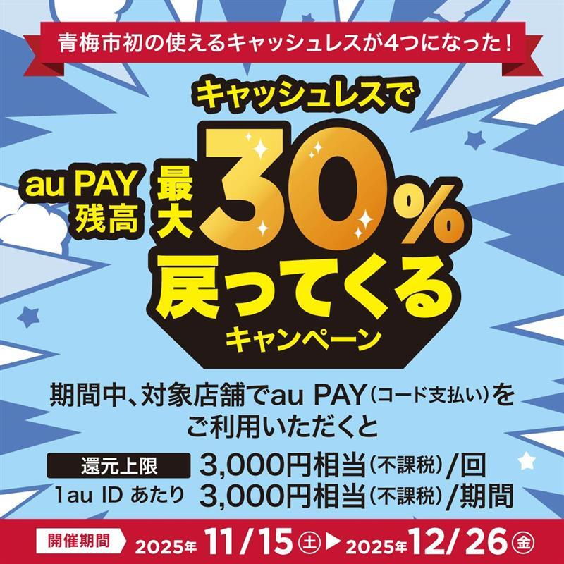 青梅市×au PAYキャンペーン
