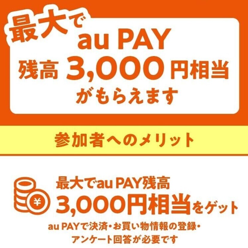 【自治体キャンペーン】東京都 多摩市の対象店舗でau PAYを使うとau PAY 残高がもらえる