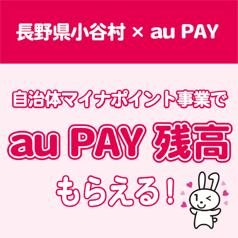 【自治体キャンペーン】長野県 小谷村に住民登録があり、マイナンバーカードをお持ちの方を対象に、2,000円相当の自治体マイナポイント（au PAY 残高）をプレゼント（2023年11月17日～）