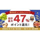 au PAY ふるさと納税、抽選で最大35％還元する「秋のWチャンスキャンペーン」を開催！実施中キャンペーンや特典などをあわせると最大50％還元（2024年9月1日～）