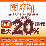 【自治体キャンペーン】鹿児島県 ゾウさんのはな通り会の対象店舗でau PAYを使うとお支払いの最大20%が戻ってくる(2025年10月1日~)