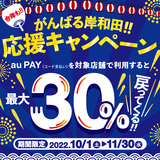 【自治体キャンペーン】大阪府 岸和田市の対象店舗でau PAYを使うとお支払いの最大30％が戻ってくる（2022年10月1日～）